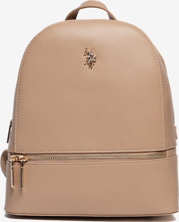 Zaino di U.S. POLO ASSN. in beige: frontale