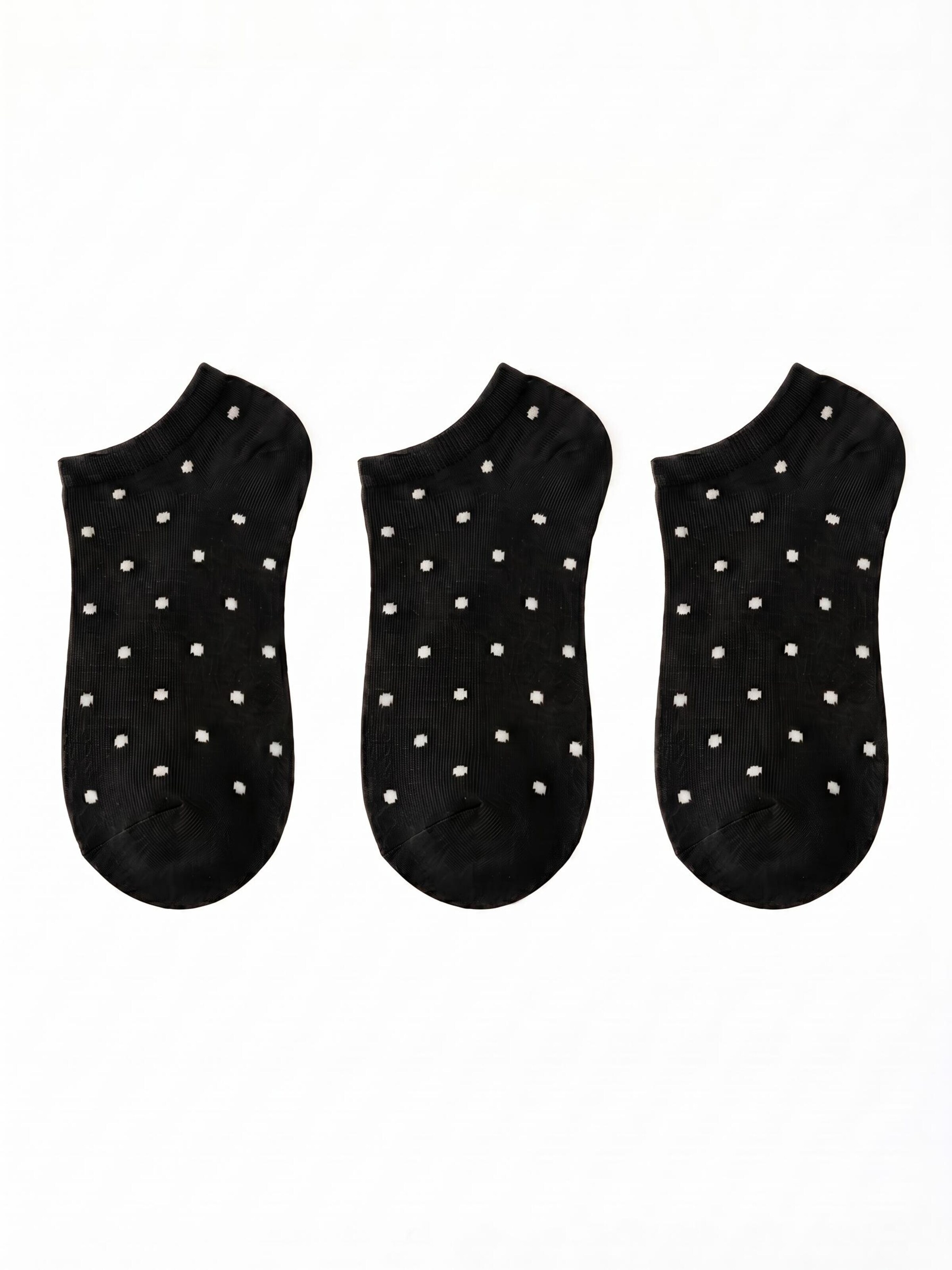 Millo Socken 'Happy Dots'‌‌‌‌ in Schwarz: Vorderseite