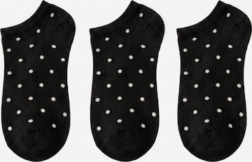 Millo Socken 'Happy Dots' in Schwarz: Vorderseite