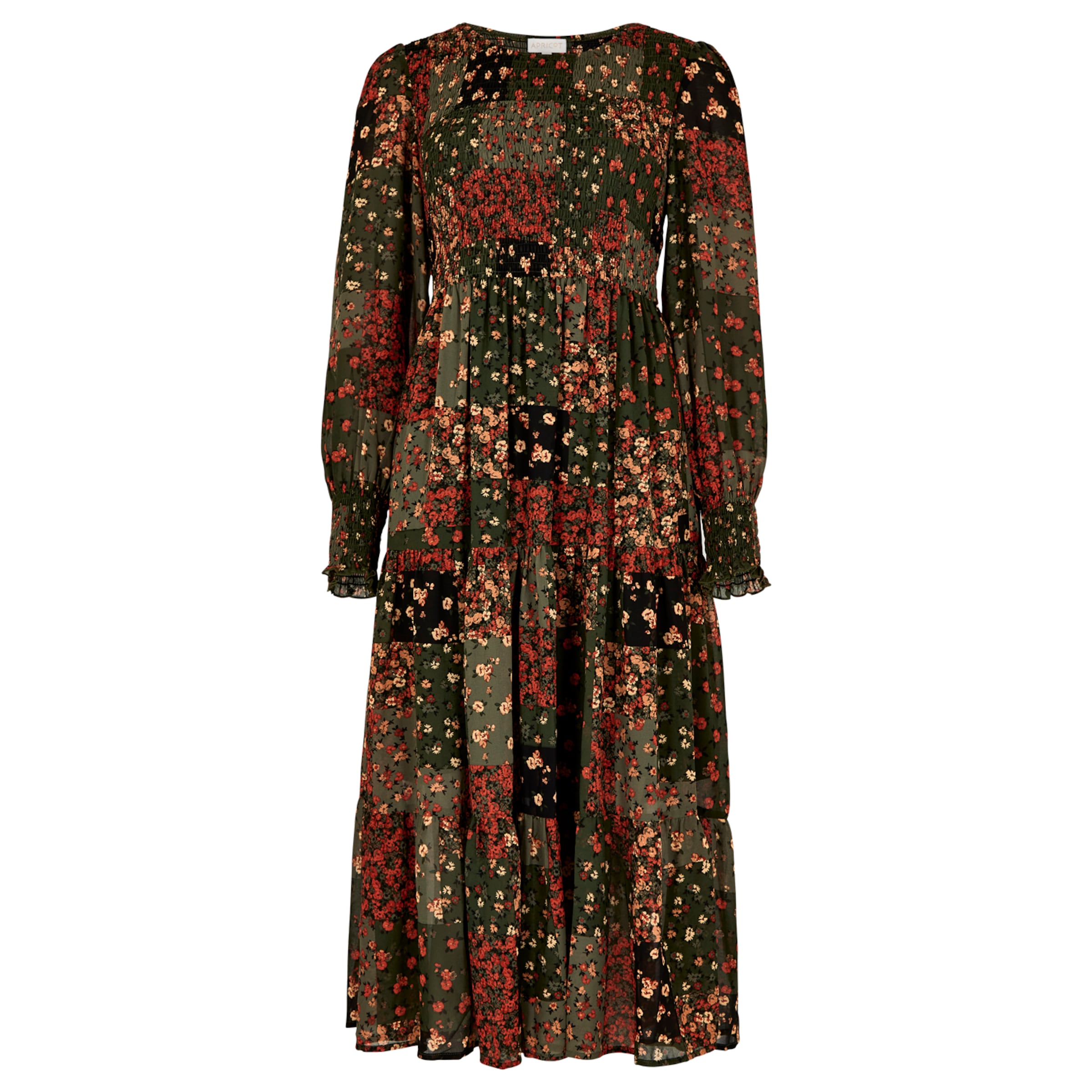 Apricot Kleid in Mischfarben: Vorderseite