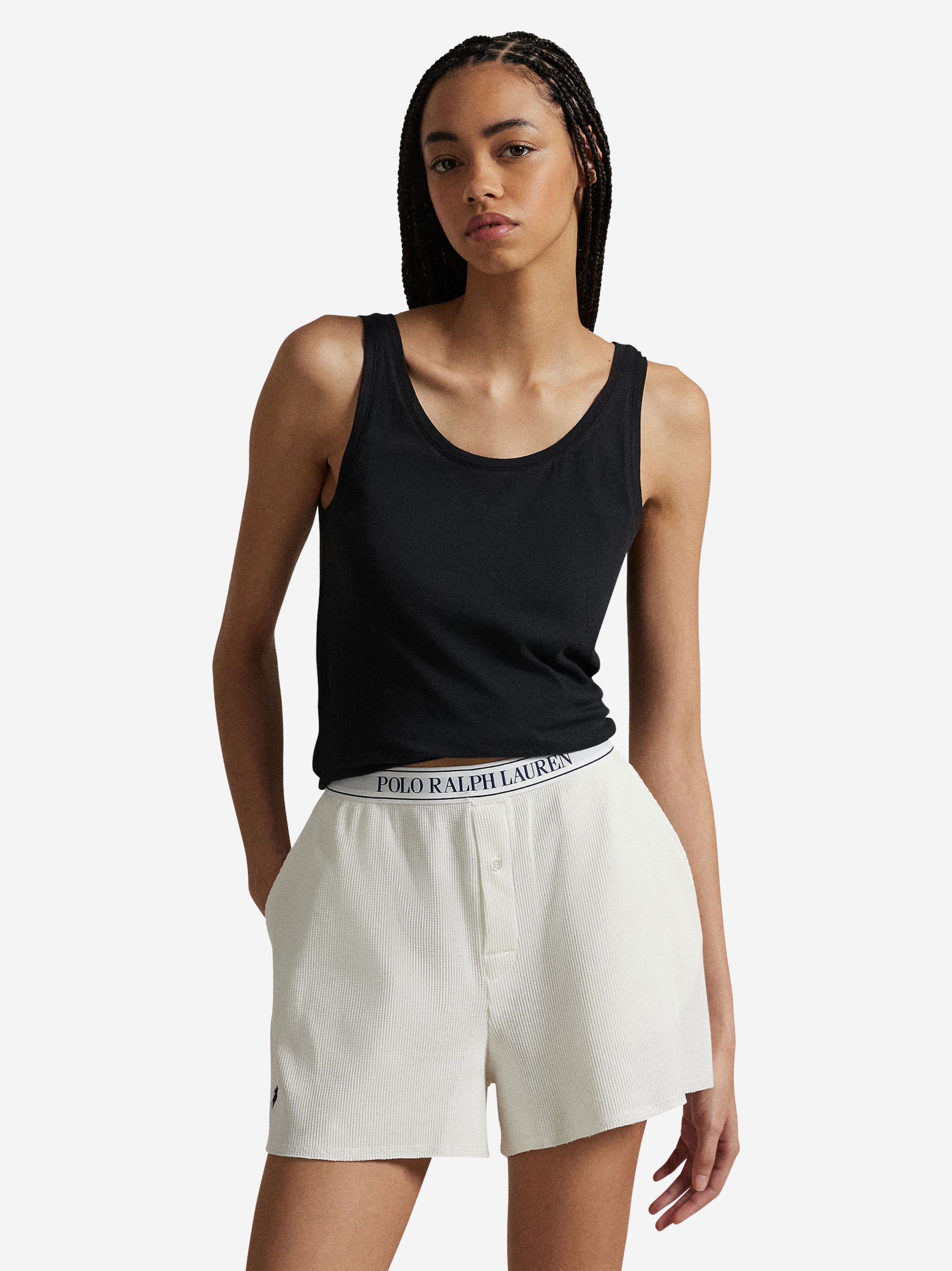 Polo Ralph Lauren Top ' Whisper Weight Cotton ' in Black: front
