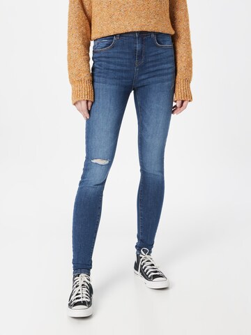 PIECES Skinny Fit Дънки 'KATE' в синьо: отпред