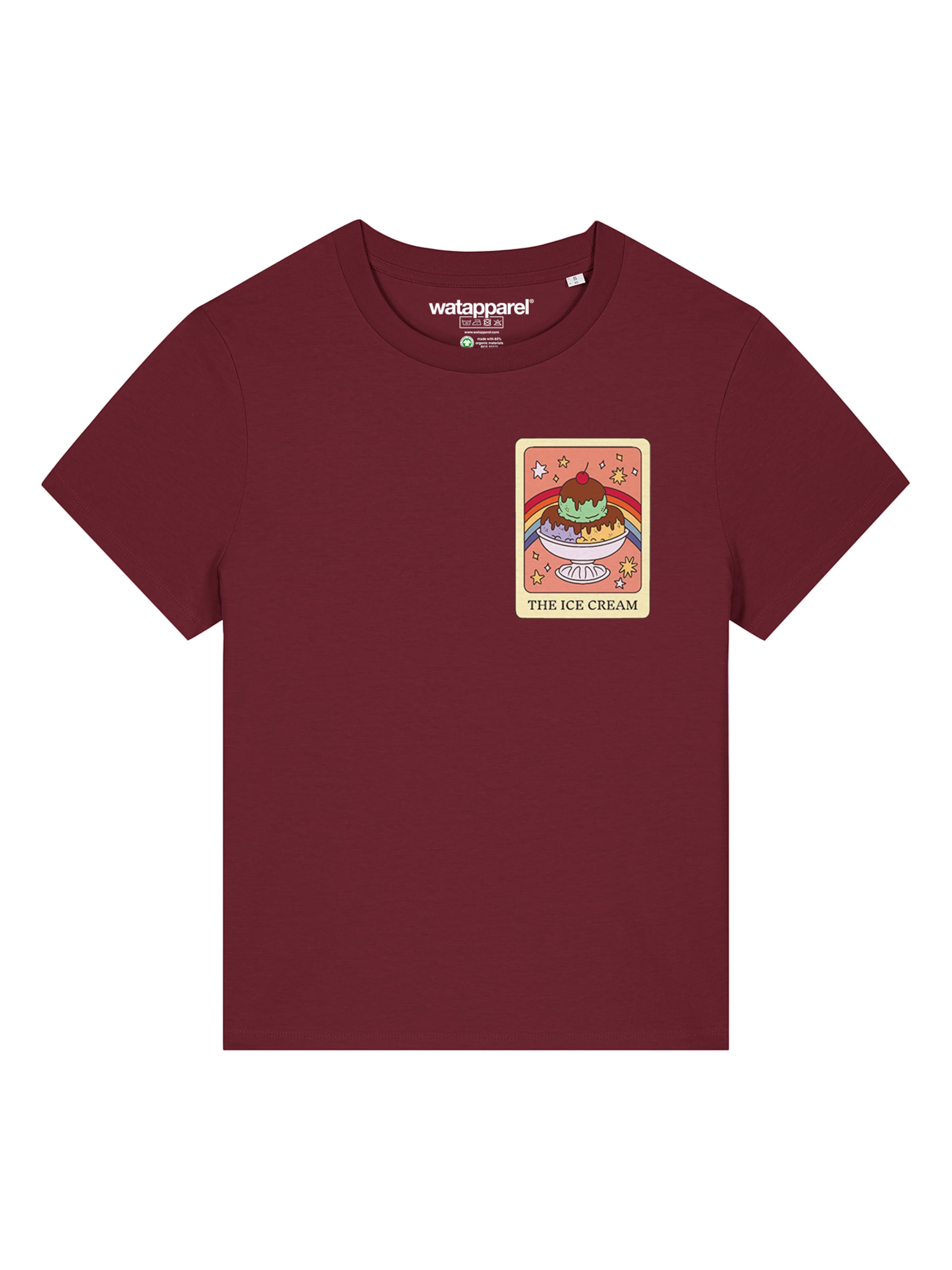 T-shirt 'Tarot The Ice Cream' Watapparel en rouge : devant