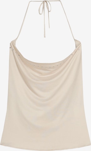 Bershka Top – bílá: přední strana