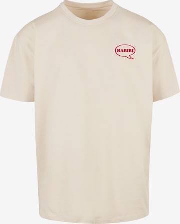 Merchcode T-Shirt 'MRKEBAB' in Beige: predná strana