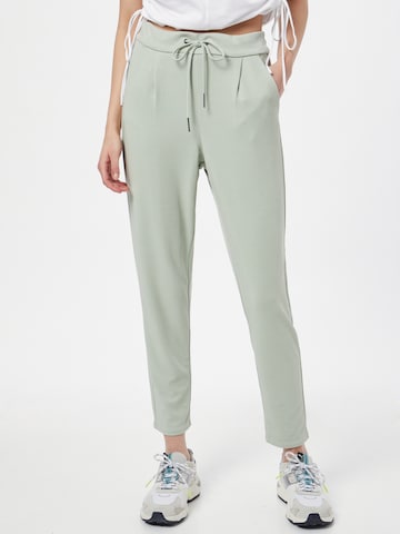 VERO MODA Tapered Pleat-Front Pants 'Eva' in Green: front