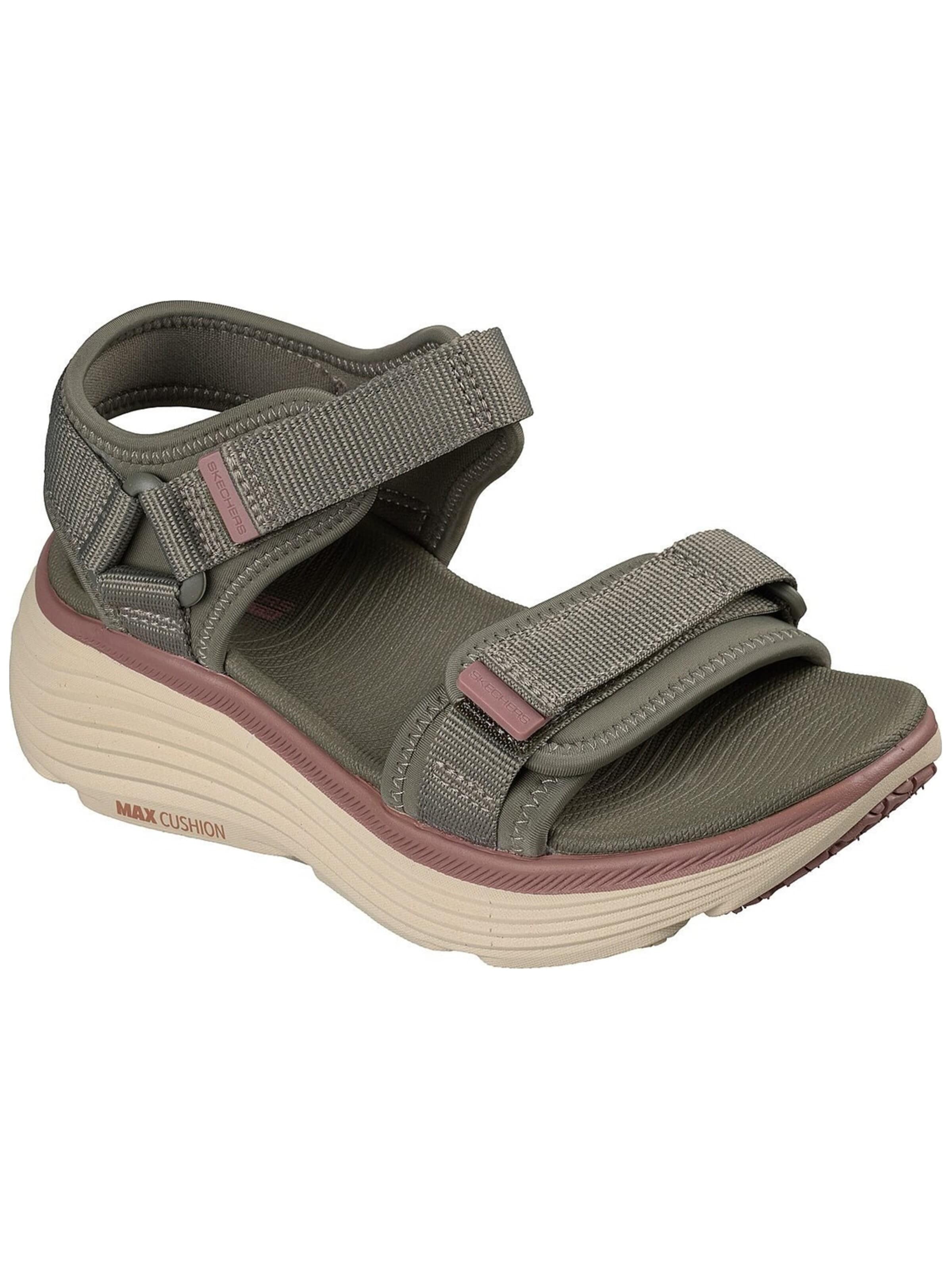 SKECHERS Sandaal 'Skechers Max Cushioning Endeavor Sanda' in Grijs: voorkant