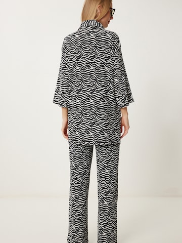 Pantalons de tailleur Happiness İstanbul en noir