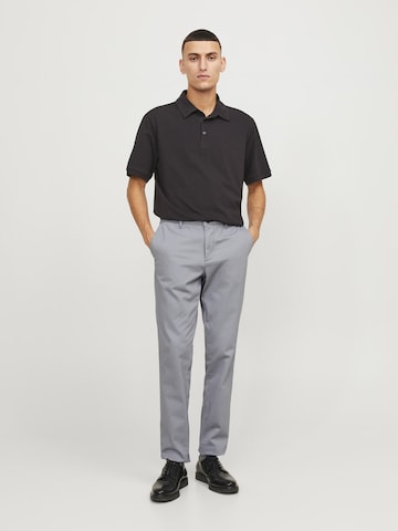 JACK & JONES Úzky strih Chino nohavice 'JJMarco JJBowie' - Sivá: predná strana