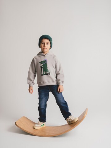 SATURNDAY Sweatshirt 'Krokodil Scooter' in Grijs