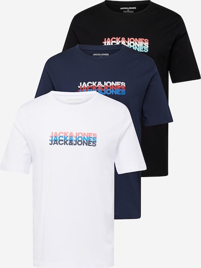 JACK & JONES Camiseta 'JJCyber' en navy / negro / blanco, Vista del producto