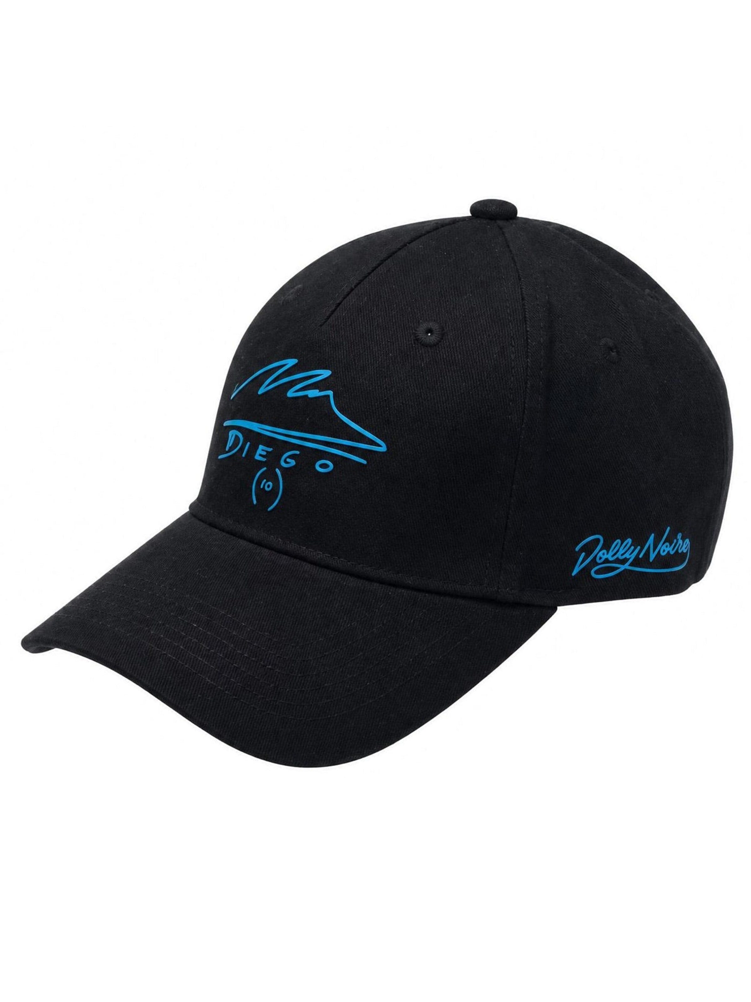 DOLLY NOIRE Czapka z daszkiem 'Maradona Dad Hat' w kolorze czarny: przód