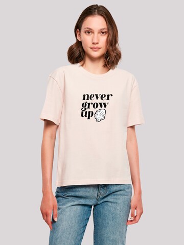 T-shirt 'Heroes of Childhood Pinocchio Never Grow Up' F4NT4STIC en rose : devant
