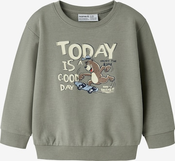 NAME IT Свитшот 'NMMVALEXANDER' в Зеленый: спереди