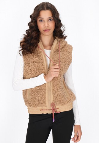 Gilet myMo ATHLSR en beige : devant