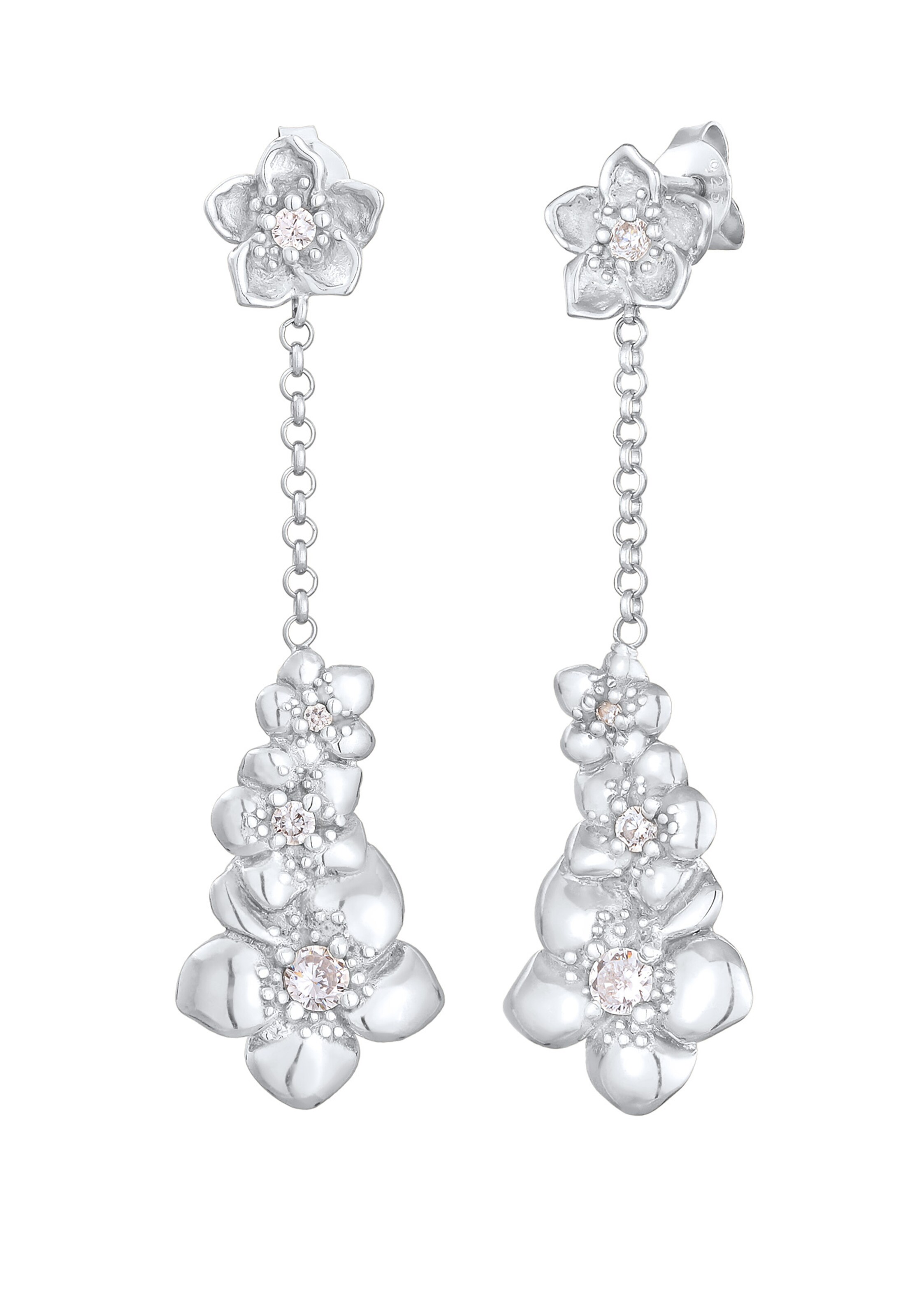 ELLI Oorbellen 'Blume' in Zilver