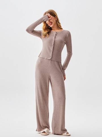 Cupshe - Pijama 'Long Sleeve' em cinzento