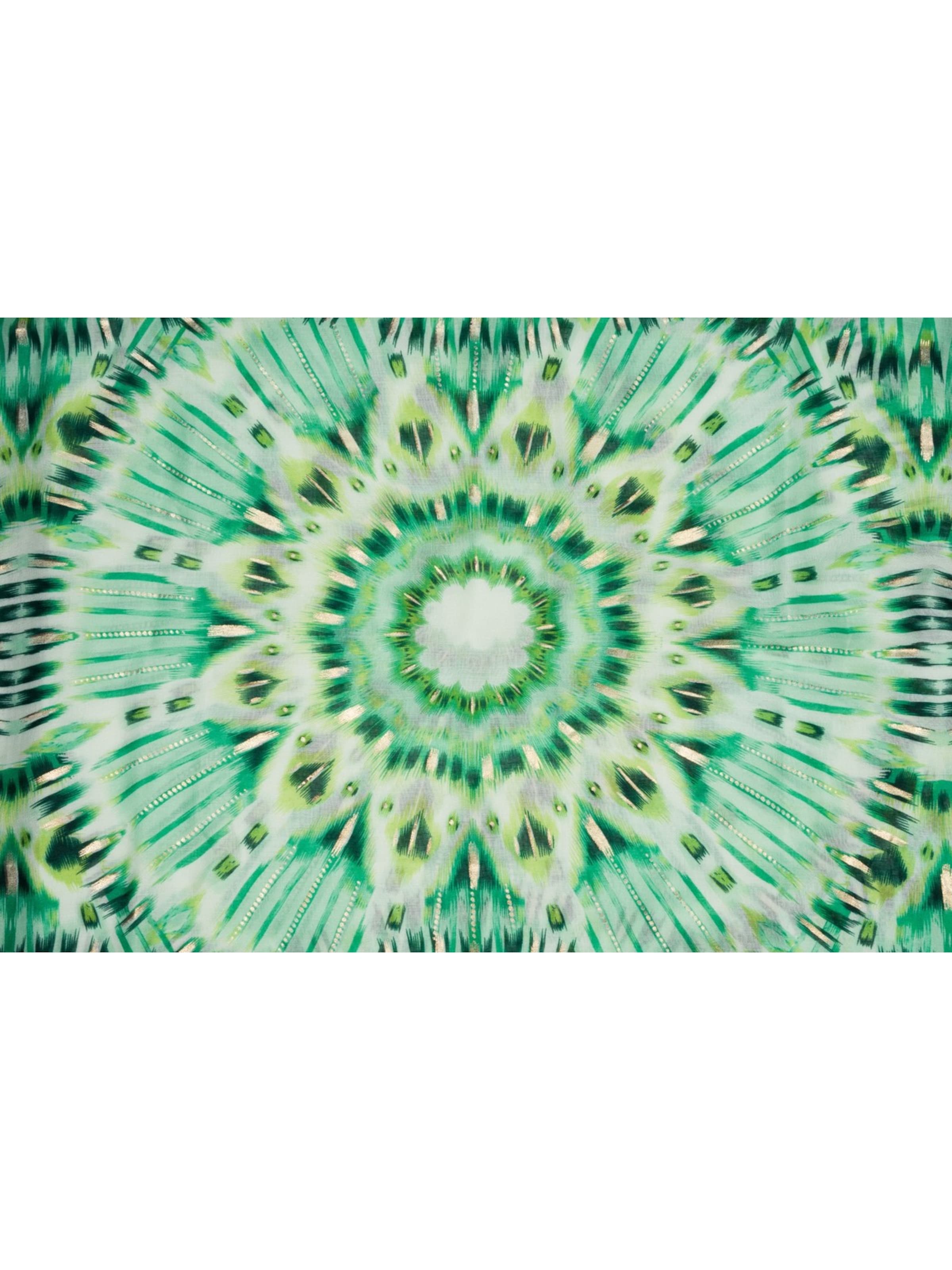styleBREAKER Schal 'Schal Batik Muster Metallic Streifen'‌‌‌‌‌‌‌‌‌‌ in Grün
