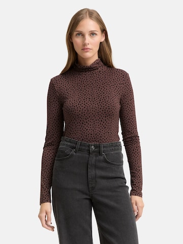 TOM TAILOR DENIM Shirt in Brown: front
