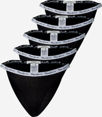 Slip de la Pepe Jeans pe negru: față