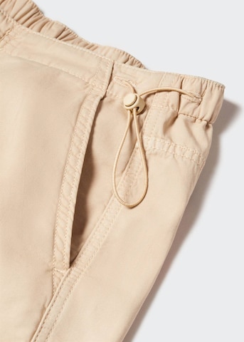 MANGO Loosefit Broek 'Parachut' in Beige