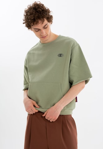 Sweat-shirt ET Nos en vert : devant