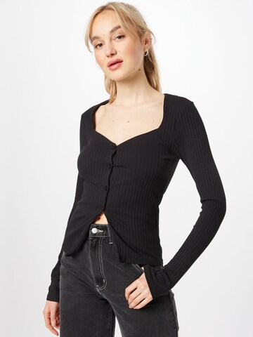 Cardigan Gina Tricot en noir : devant