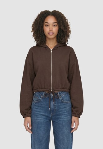 Veste de survêtement Urban Classics en marron : devant