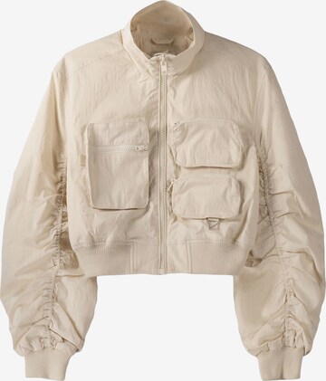 Veste mi-saison Bershka en beige : devant