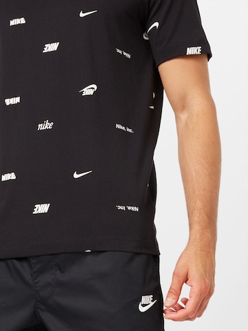 Nike Sportswear Shirt 'CLUB' in Zwart