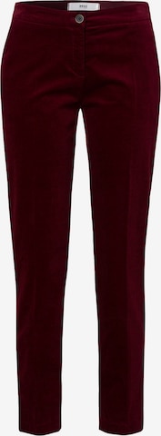 BRAX Pleated Pants 'Maron' in Red: front