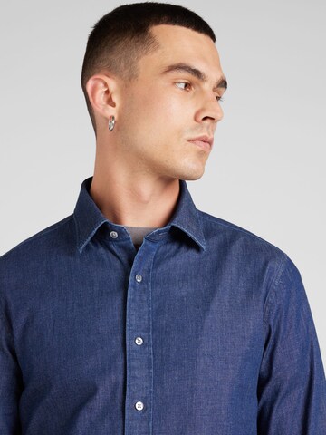 Michael Kors Slim Fit Hemd 'REAL' in Blau