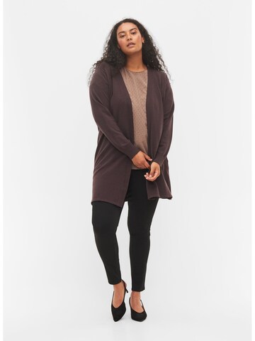 Cardigan 'Ella' Zizzi en marron