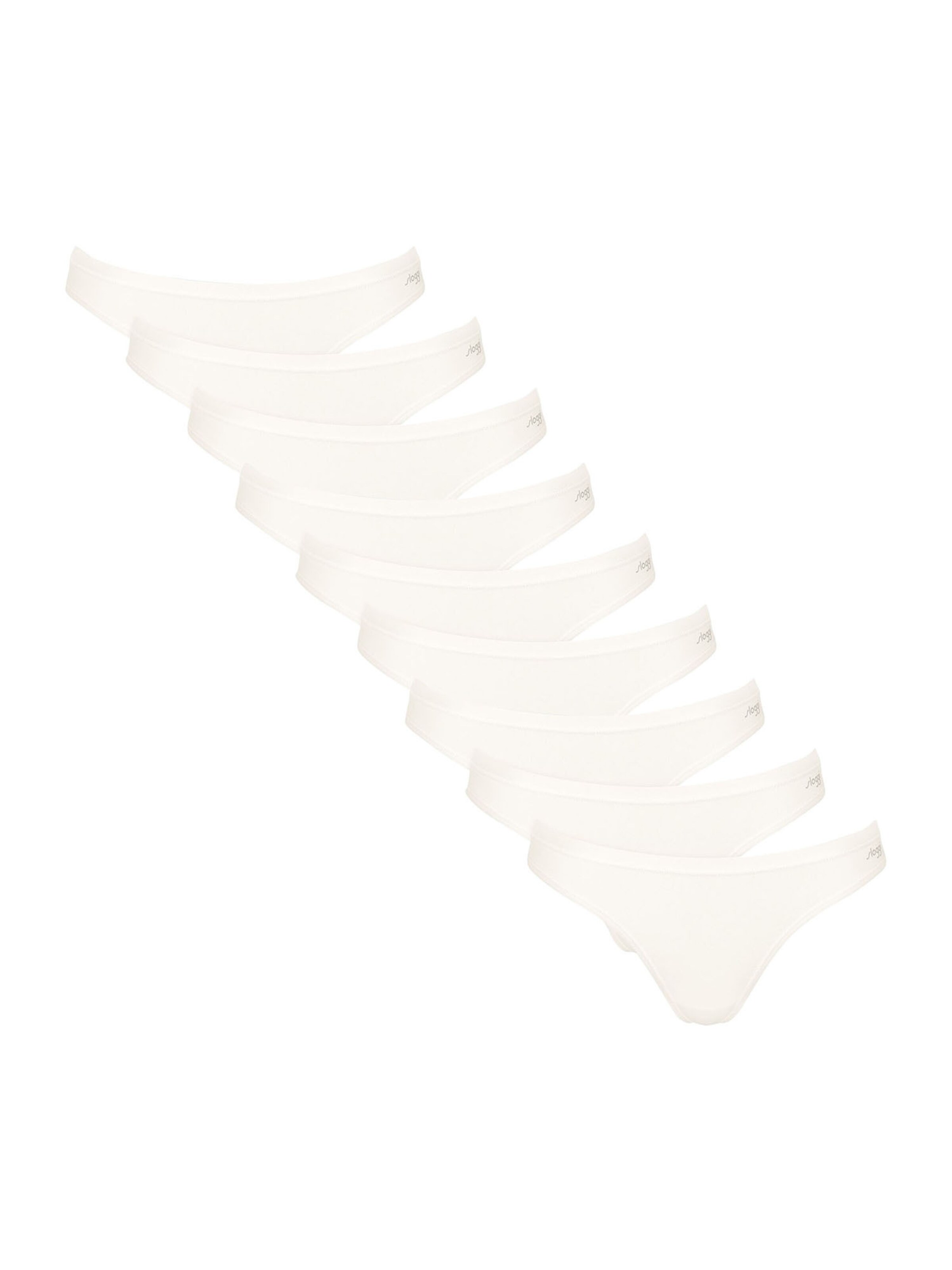 SLOGGI - Cueca 'GO Daily Cotton' em branco: frente