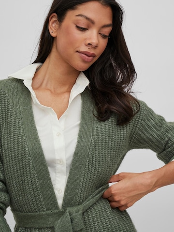 VILA Knit Cardigan 'Felo' in Green