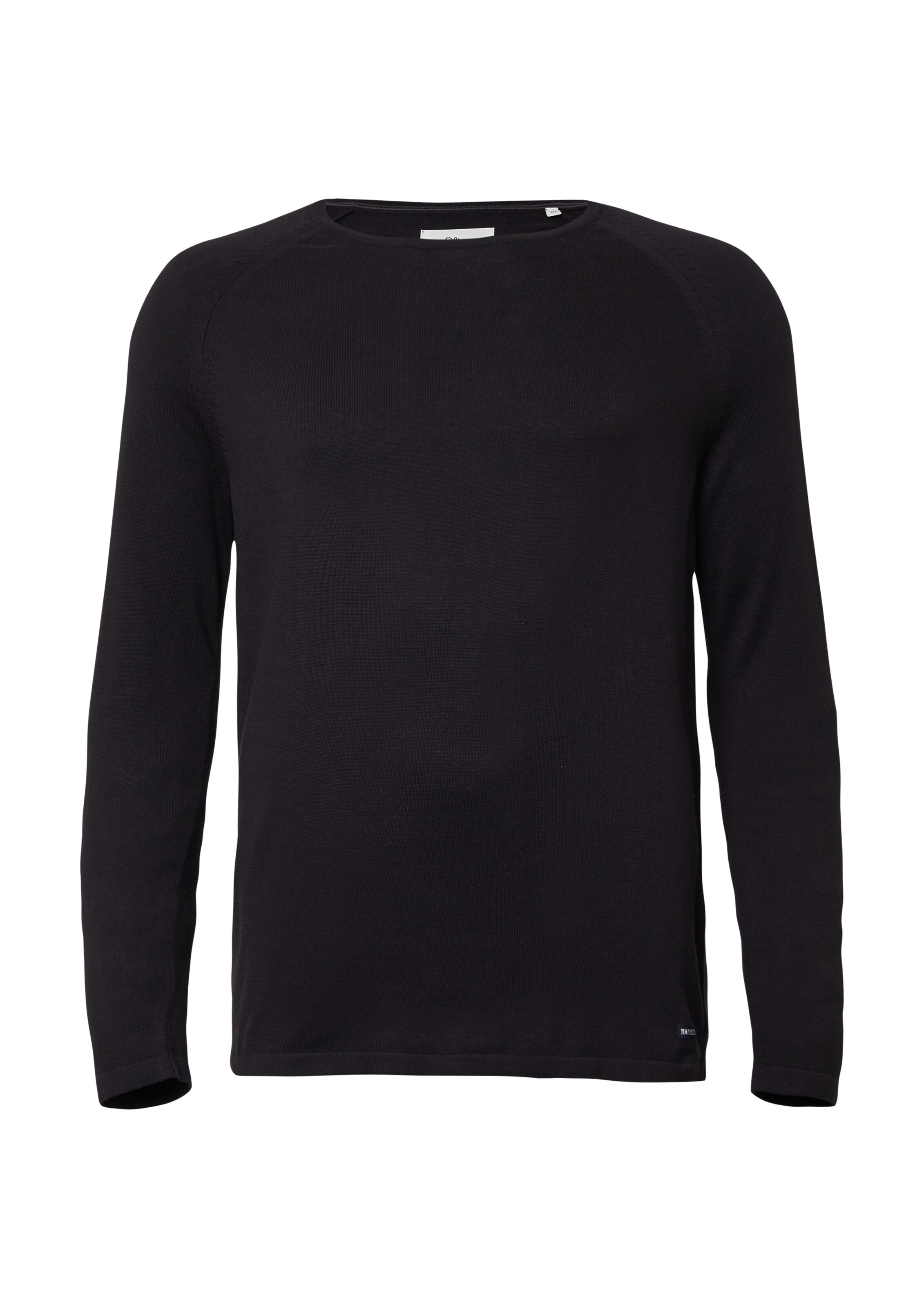 s.Oliver Men Big Sizes Pullover in Schwarz: Vorderseite