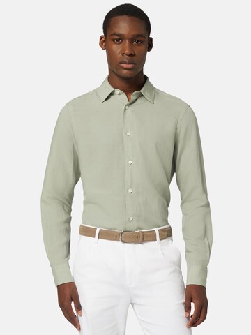 Regular fit Camicia di Boggi Milano in verde: frontale