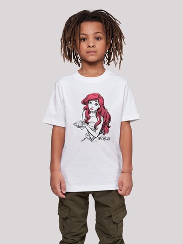T-Shirt 'Ariel Shell Sketch' F4NT4STIC en blanc : devant