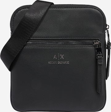 ARMANI EXCHANGE - Bolso de hombro en negro: frente