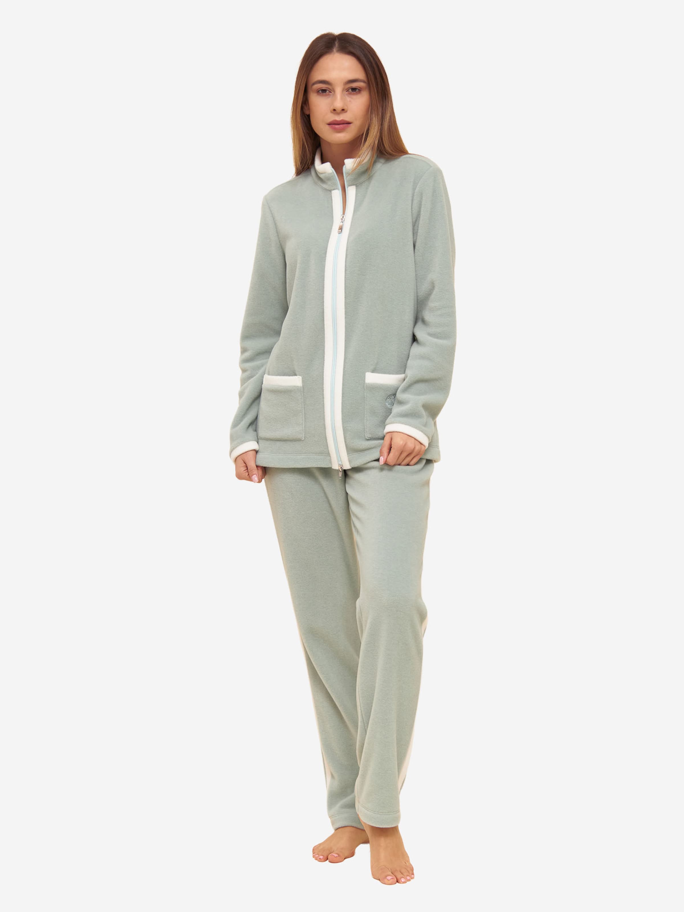 FÉRAUD PARIS Pajama ' Fleece ' in Green: front