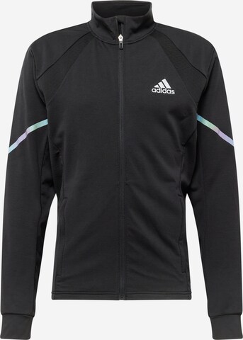 ADIDAS SPORTSWEAR Athletic Jacket 'Everydayrun ' in Black: front