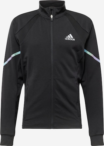 ADIDAS SPORTSWEAR Athletic Jacket 'Everydayrun ' in Black: front