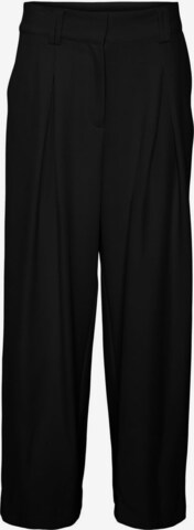 VERO MODA Pleat-Front Pants in Black: front