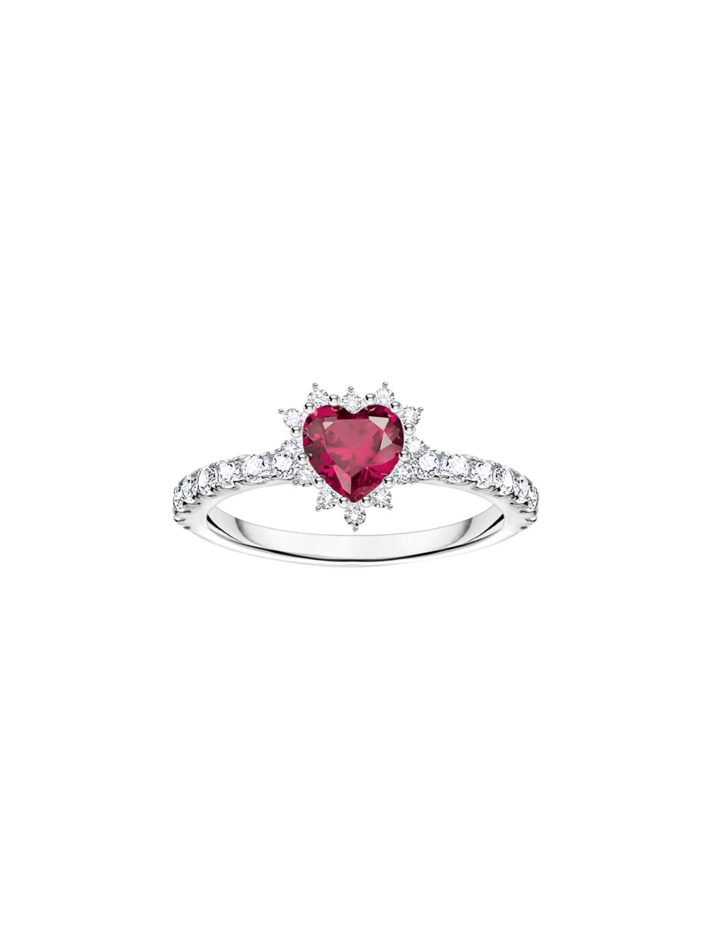 Thomas Sabo Bague en 52 en rouge, Vue avec produit