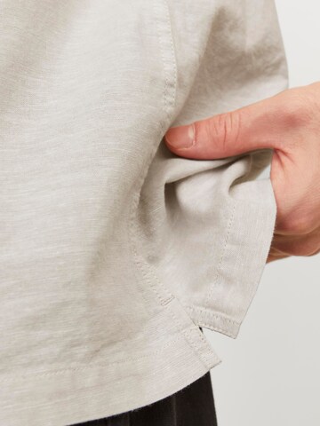 JACK & JONES Comfort fit Button Up Shirt 'JJSummer Resort' in Grey