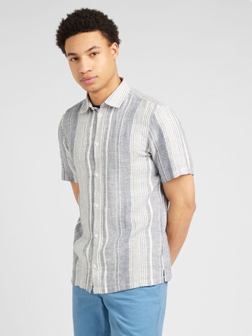 Casual Friday - Regular Fit Camisa 'Anton' em azul: frente