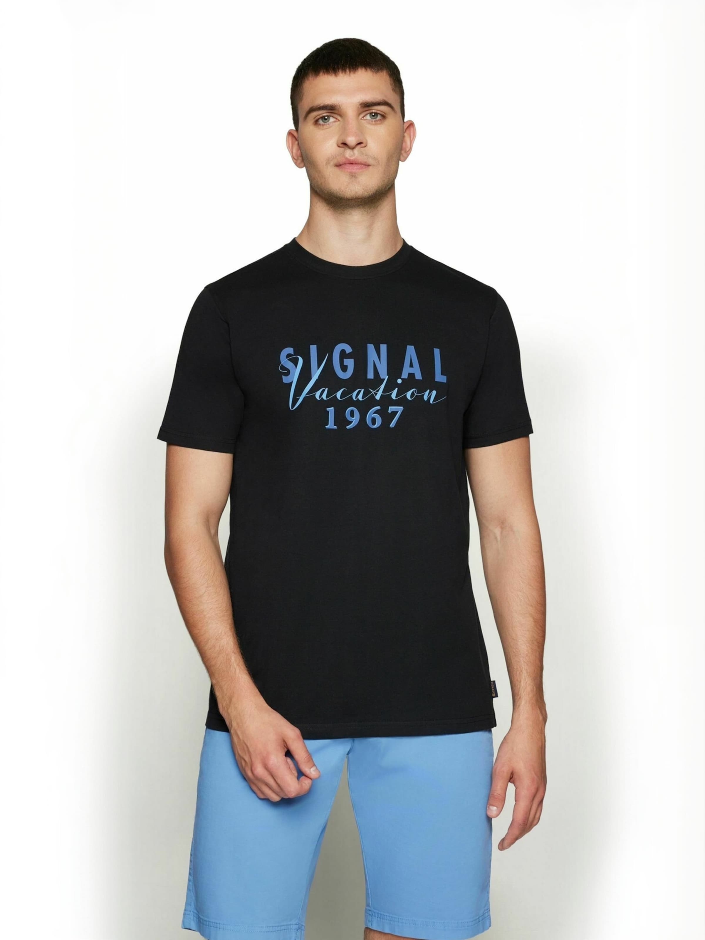 Signal Klasický střih Košile ' FinnSi ' – černá: přední strana