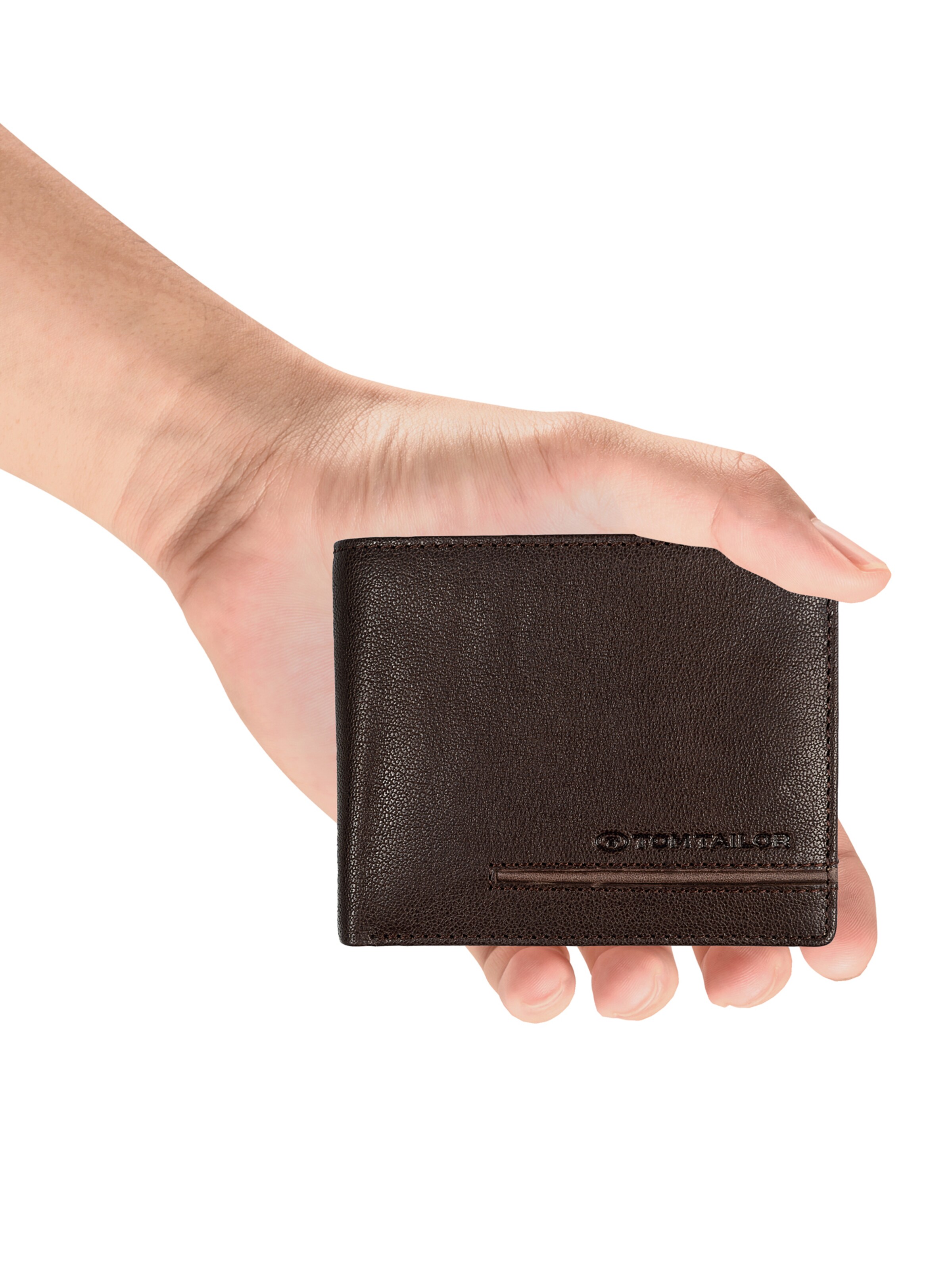 TOM TAILOR Портмоне 'Devon' в Коричневый