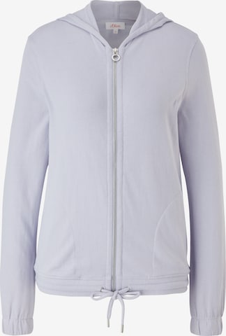 s.Oliver Zip-Up Hoodie in Purple: front