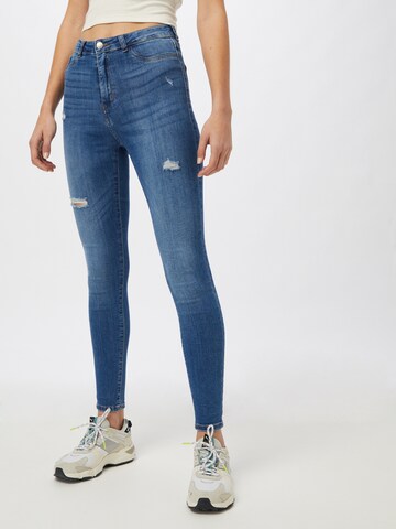 Tally Weijl Skinny Džíny – modrá: přední strana